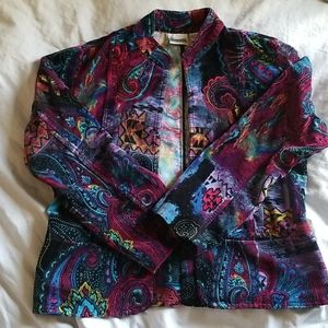 Bright patterned Chico's jacket